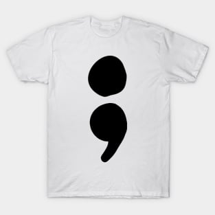 semicolon (black) T-Shirt